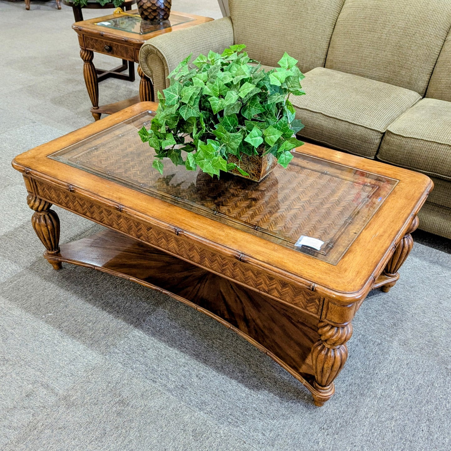 COFFEE & 2 END TABLES SET